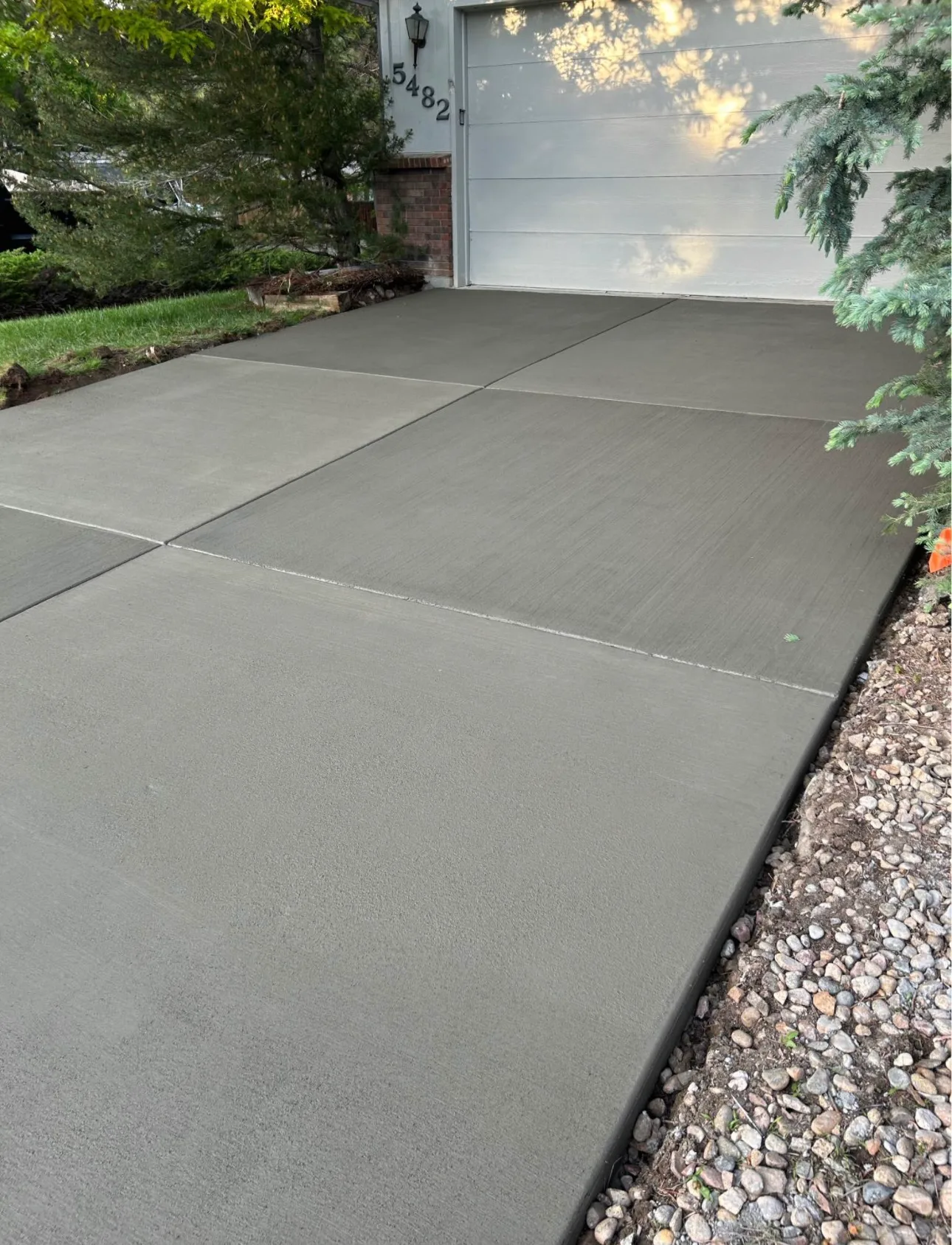 Wide concrete slab with a clean jointing pattern